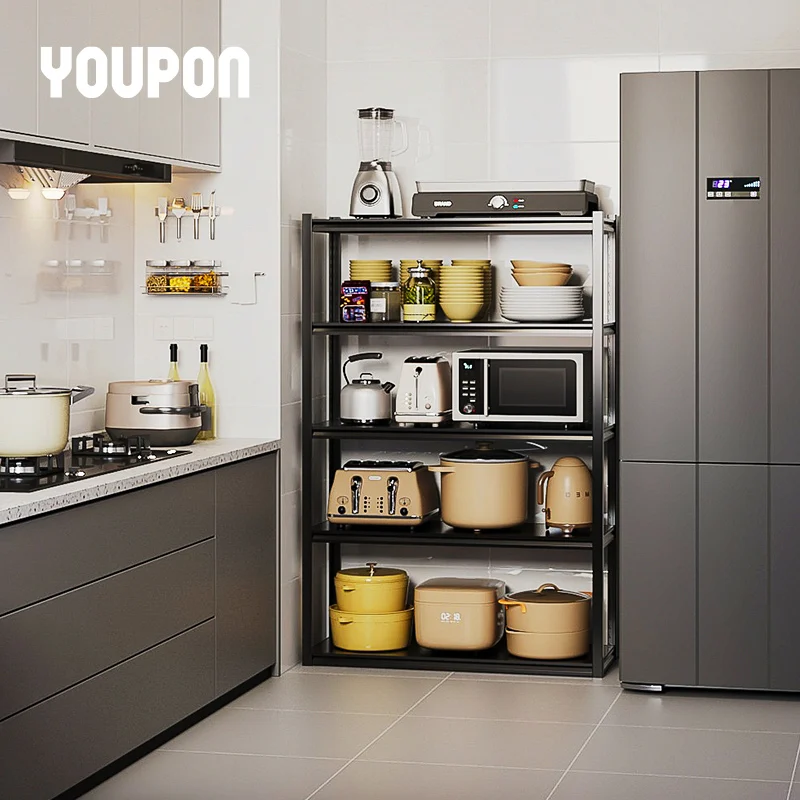 Slot Steel Shelves 175kg Load Bearing Per Multifunctional Organizer  Home&Kitchen Use 5layer Boltless Storage Shelves Rack
