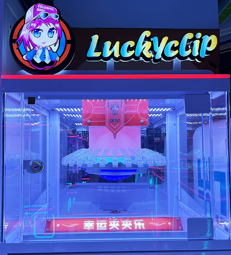 Colorful Sky New Style Luckyclip Claw Machine for Kids