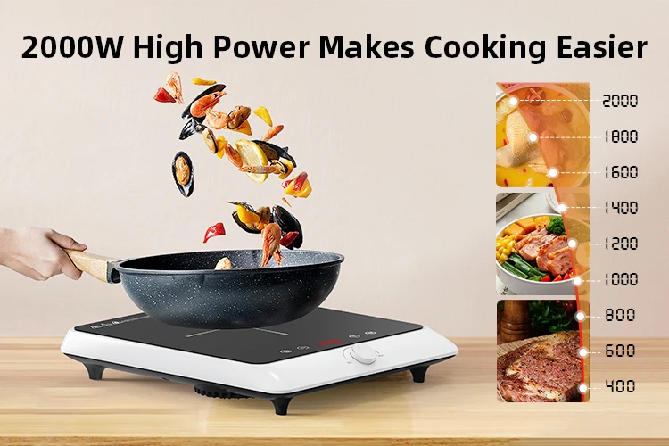 2000w Touch Panel Induction Cooktop for Home Electric Stove