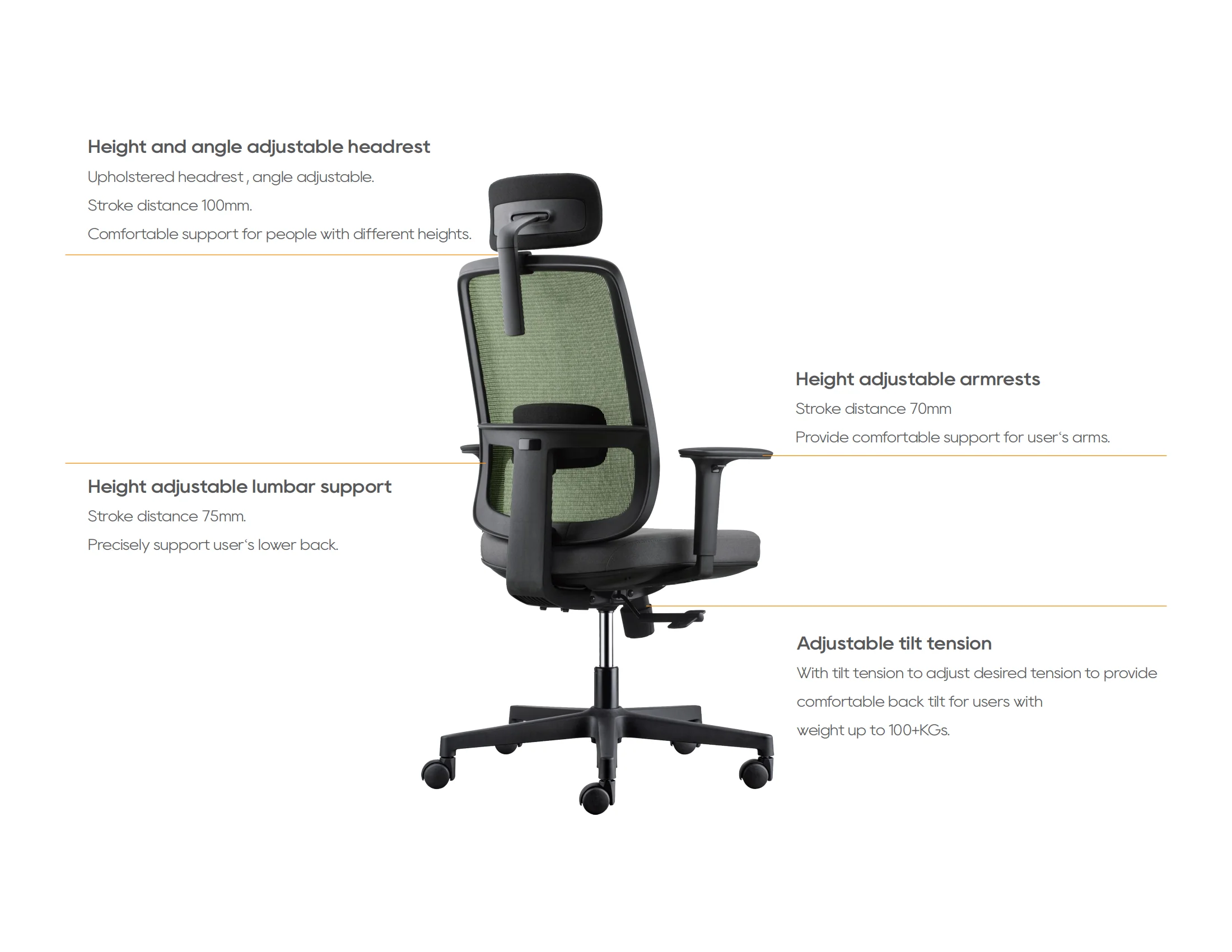 With Headrest Footrest Office Chair details