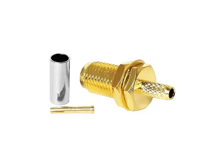 Factory supply sma  female crimp rg316 rg174 lmr100 cable rf coax pin tube coaxial connectors details