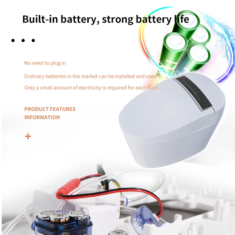 MOPO sanitary wares bathroom ceramic automatic flushing electric one piece tankless intelligent smart toilet