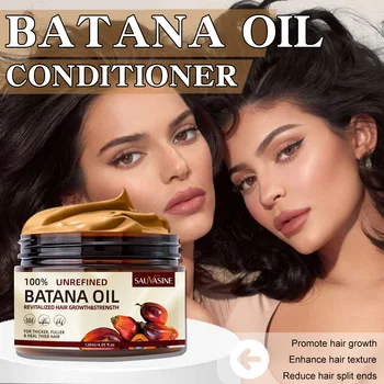 private label  Unrefined Batana Oil Hair Conditioner Reduce Splits End Anti Loss Strengthening Hair Growth Conditioner