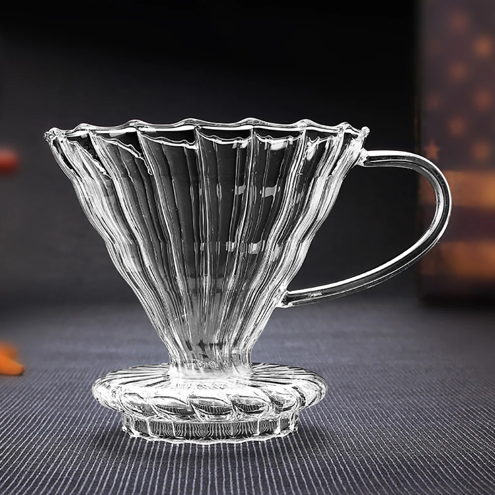 Заводская оптовая цена стеклянная чашка для кофейного фильтра Pyrex домашняя модная ручная промывка