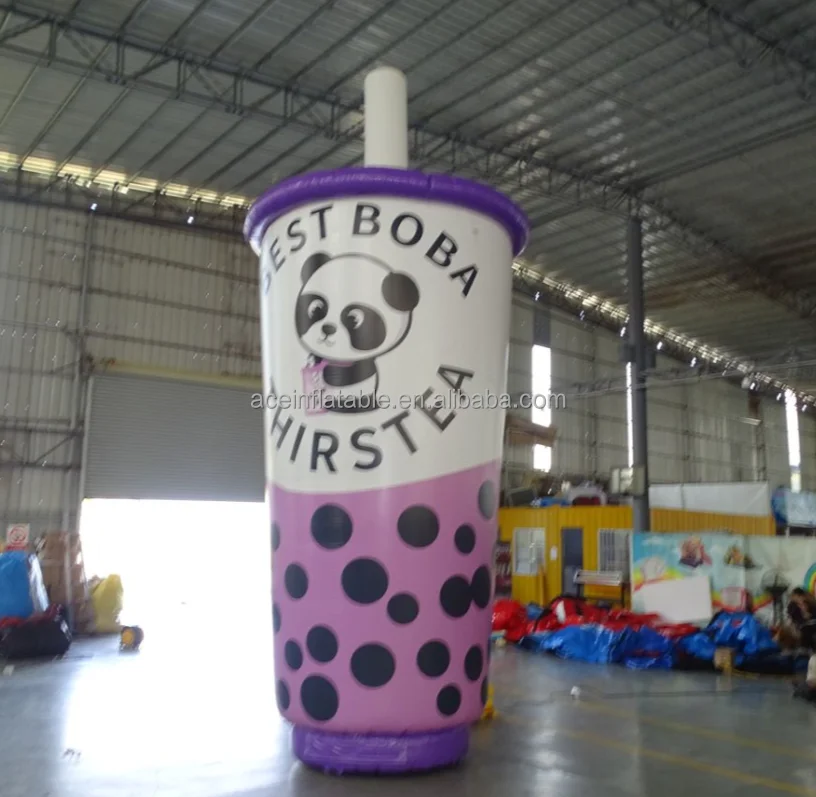 Customized Size Giant Advertising Large Inflatable Milkshake Cup Model for Event Promotion Inflatable Milk Tea Coffee Cup