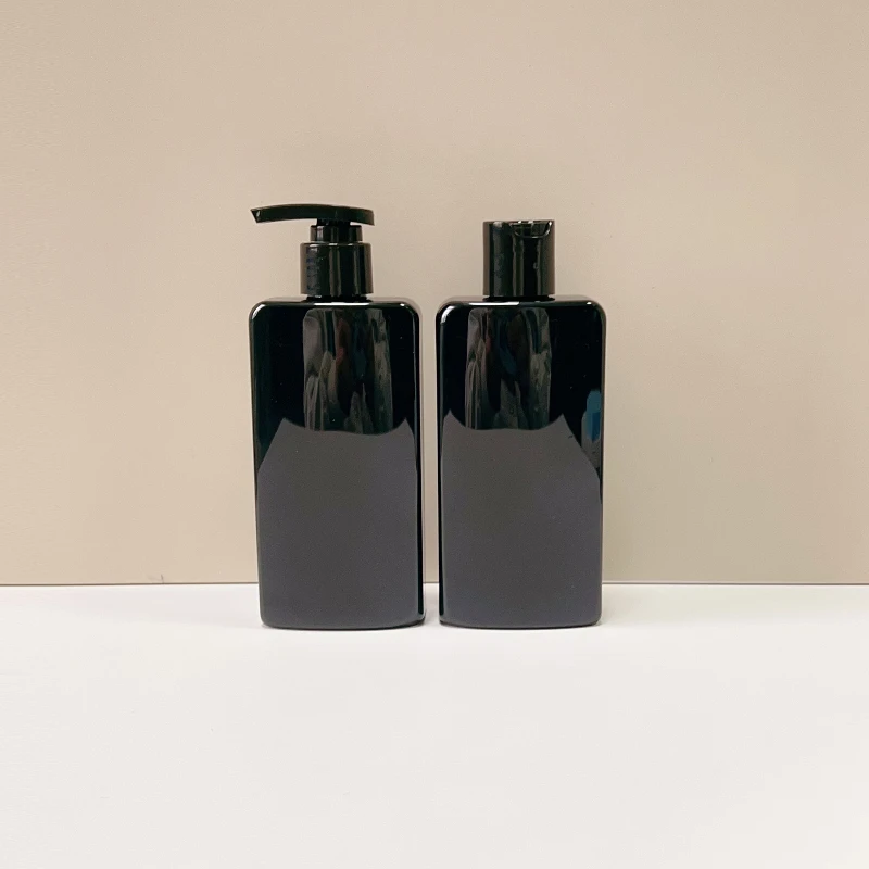 Wholesale Rectangular Pet Empty Cosmetic Plastic Emulsion Pump Bottle 250ml Shampoo