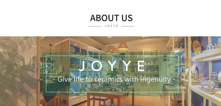 Joyye Customizable Reactive Glaze Ceramic Dinnerware Set with Cups ...
