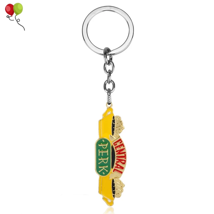Friends TV Show Central Perk Coffee Time Logo  Alloy Key Chains Keychain Keyring 