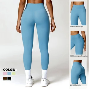 Custom Elastic Yoga Leggings High Waist V Back Pockets Scrunch Butt Lift Quick Dry Gym Fitness Running Outdoor Sports Pants