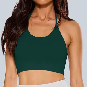 Seamless Breathable Washed High Support Gym Sports Wear One-Piece Bra Custom Sexy Nylon Spandex Woman's Yoga Bras