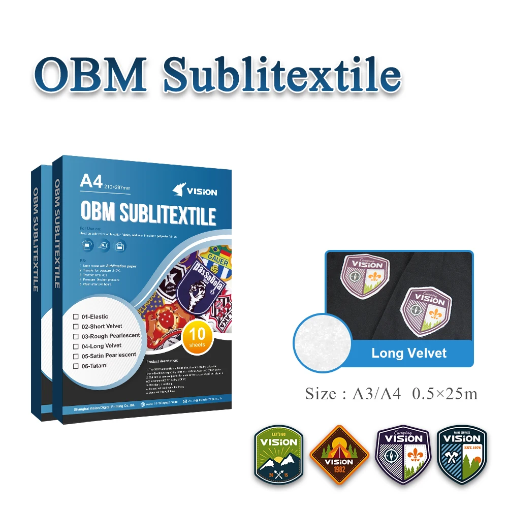 OBM Sublitextile Sublimation Papier sur T-shirt en coton foncé