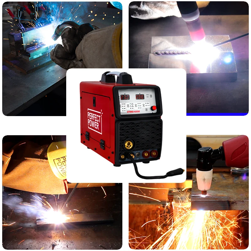 5 in 1 Plasma Cutter Plasma Welding Machine Flux Core Welder Welding Cutting Machine Mig Tig Mma 3 in 1 Welding Machine