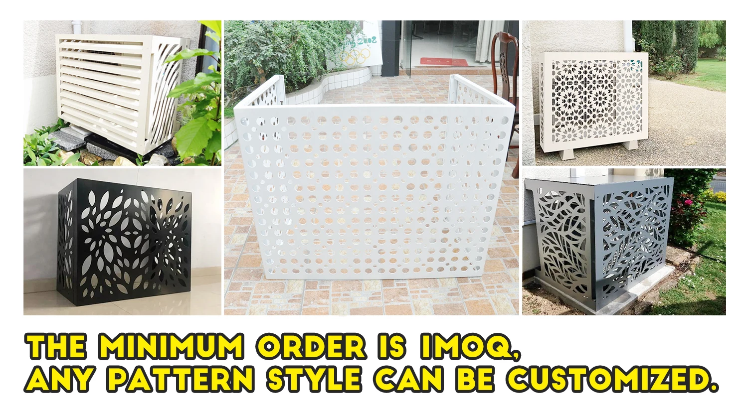 Airconditioner Aluminium Decorative Wpc Wood Decorative Outdoor Window