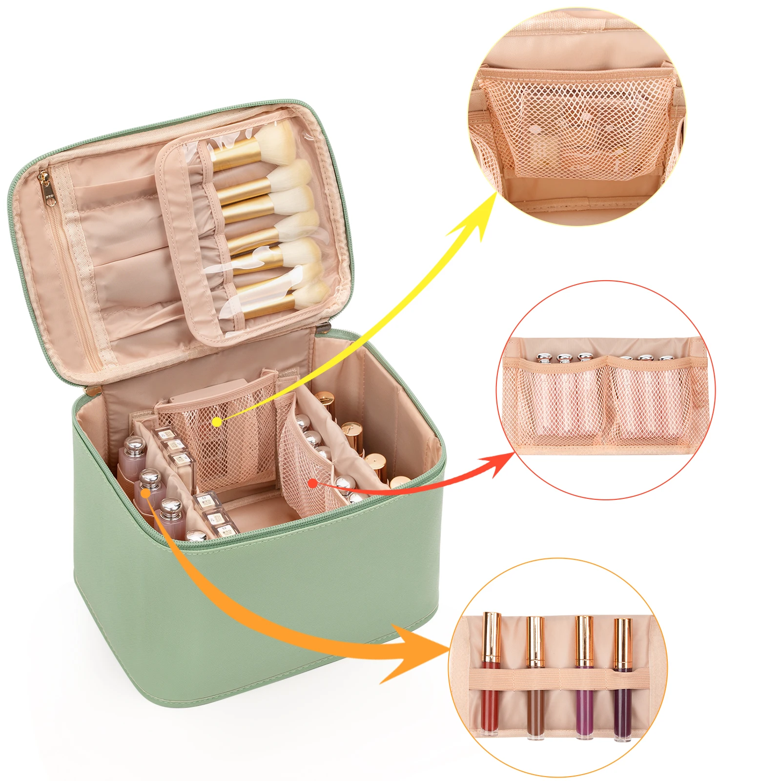 Relavel Traveling Washable Make Up Bag Organizer Large Makeup Case For Women Toiletry Bag