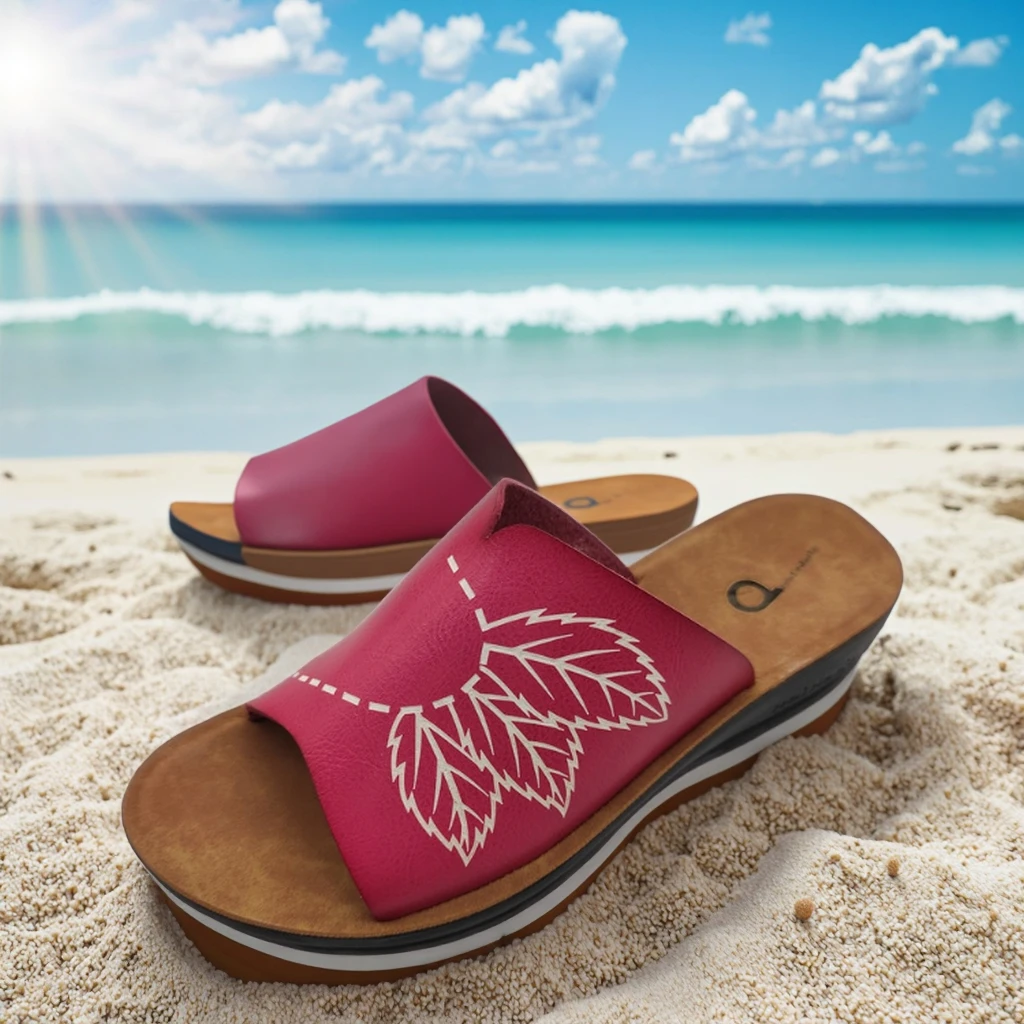 Sandales Plates Zhabtuc Pour Femmes - Style Rétro Confortable En Cuir Pour La Plage Et Le Quotidien