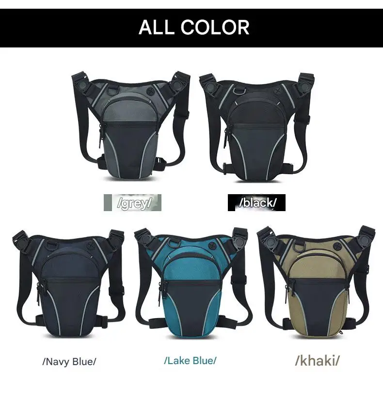 Multi-Function Outdoor Sports Chest Bag for Water-Repellent Motorcycle Luggage Saddlebags Leg Bag Mobile Phone Storage for