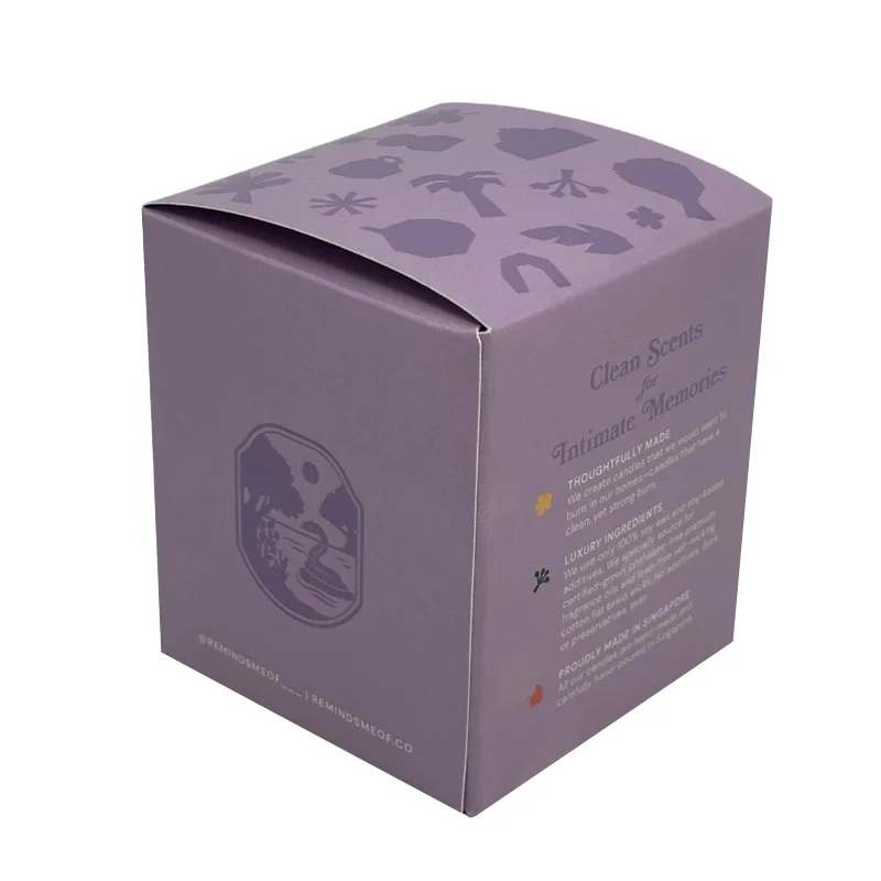 Manufacturer Custom Unique Rectangular Craft essential oil Packaging Color Rigid Cardboard Luxury Candle Box with sponge details