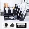 Set completo di scaffali per la conservazione con porta rotolo di carta, cannucce, bicchieri e coperchi