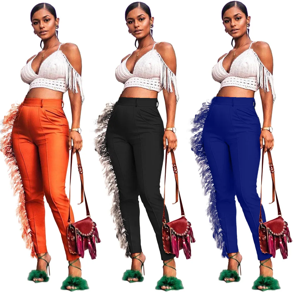 Wholesale One Side Tassel Solid Color 