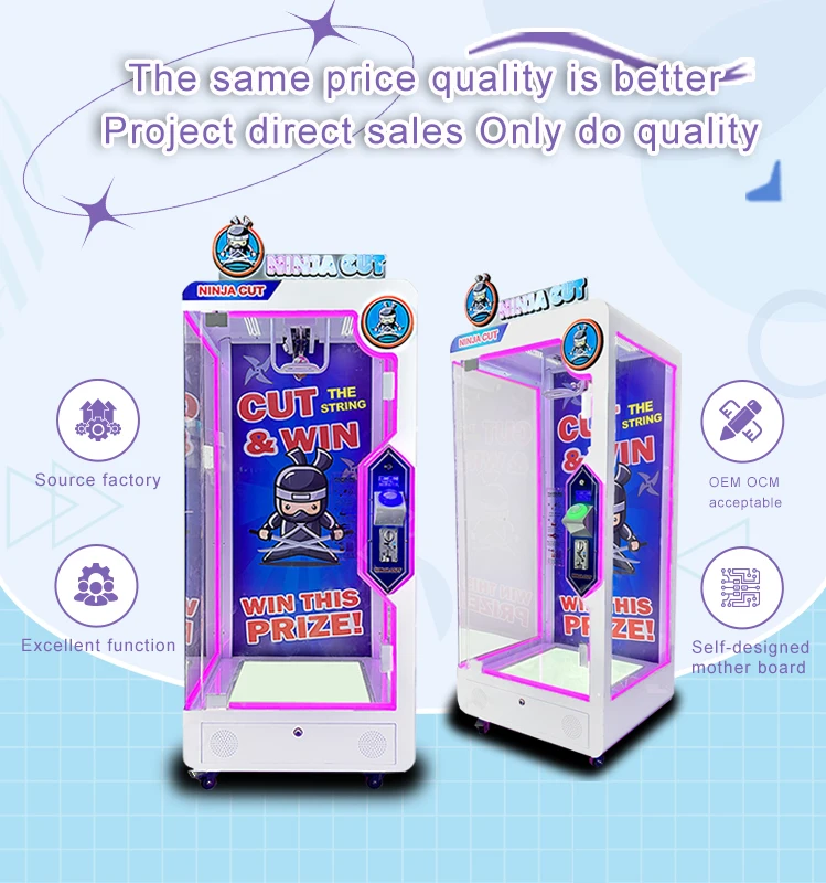 Pink Date Cut Prize Coin Amusement Arcade Game Machine Fashion Style Vending Machine Big Toy Cutting Claw Game for Sale