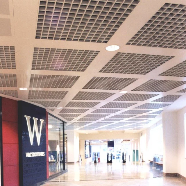Artistic Decorative Open Cell Aluminum False Grid Ceiling Tile Powder Coated Metal Ceilings Design