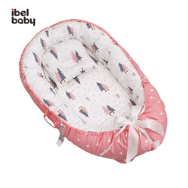 0-18 months kid textile newborn pillow soft cover organic portable baby nest play mate custom baby lounger