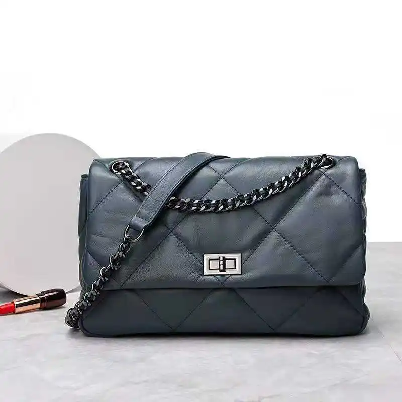 New Simple Soft Lambskin Leather Customise Womens Shoulder Bags Bolsos Para Mujeres Juvenil