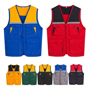 Wholesale Custom Logo Men's High Reflective Safety Work Vest Workwear Outdoor Photography Fishing Vest