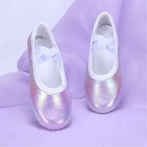 Girls' Soft-Soled Ballet Shoes Pu Upper Children's Stage Performance Body Training Shoes