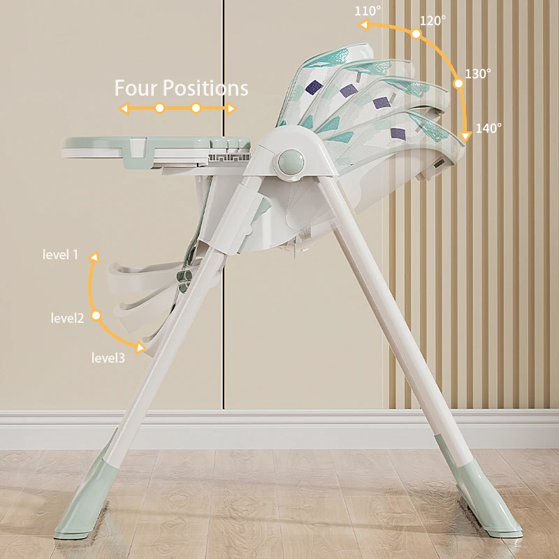 Multifunctional Baby High Chair Adjustable Baby Feeding Chair With Easy Foldable Design Portable and Compact High Chair for Baby