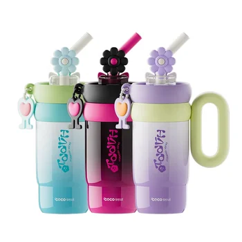 26oz Stainless Steel Vacuum Tumbler with Straw and Handle Wholesale Custom Logo Insulated Coffee Cup with Lid for Hot and Cold