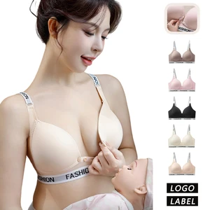 Wholesale High-quality Multi-color Nylon Nursing Bras for Pregnant Women Bra with Front Opening Design for Breastfeeding Bra