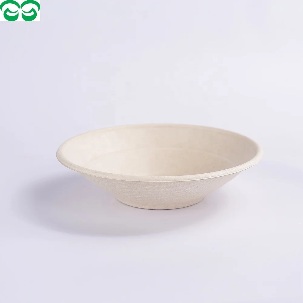 Biodegradable and Compostable Sugarcane Pulp HG 24OZ Salad Bowl
