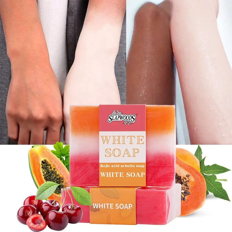 glutathione/arbutin/kojic acid soap Customized logo Arbutin Glutathione Kojic Acid Soap Papaya Essential Oil  Soap Body Bath Handmade Multi-purpose bar Soap
