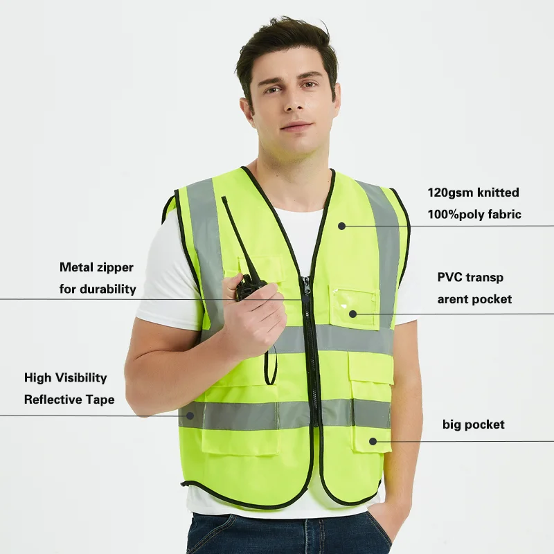 Mingrui Factory Wholesale Custom Logo Worker Reflective Safety Vest Ce ...