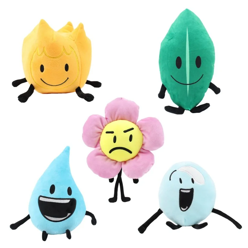 Bfdi Plushie Battle For Dream Island Plush Toys, Stuffed Pillow Doll Leafy  Firey