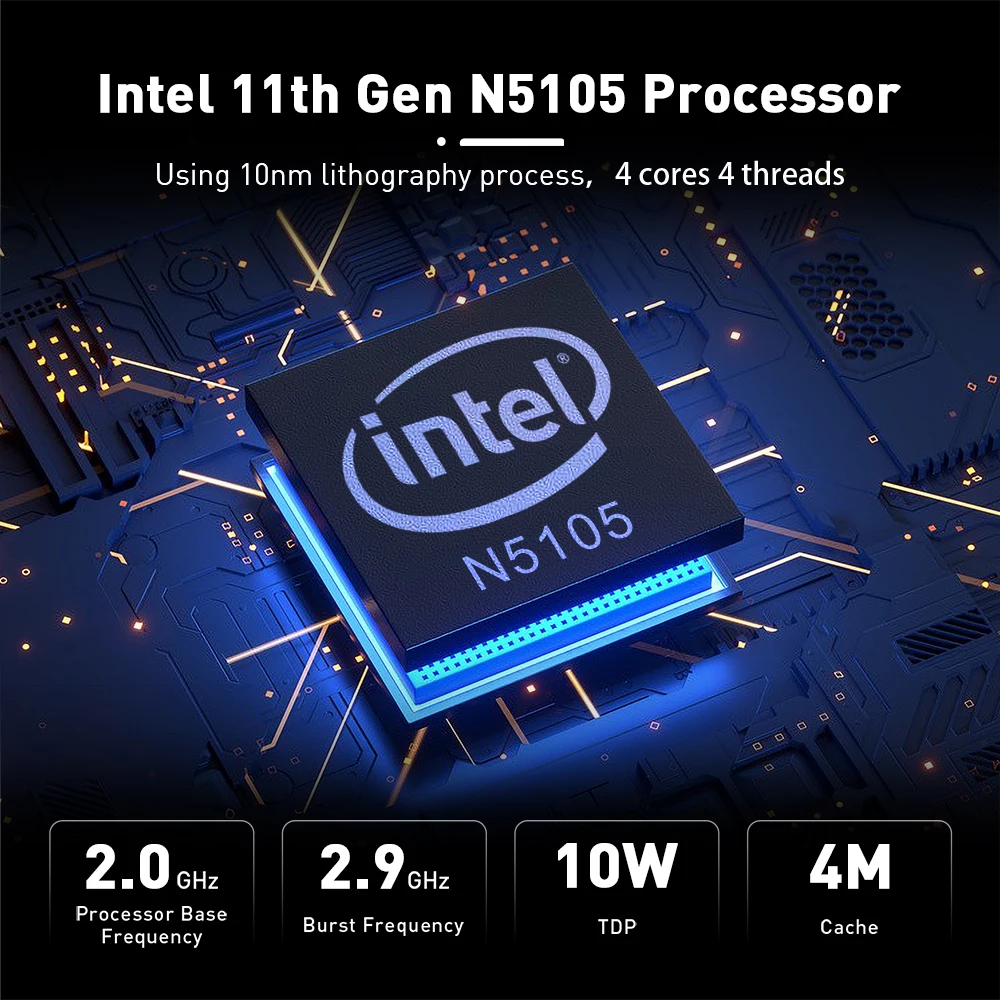 Beelink U59 PRO Intel N5105 8G 256G Mini PC Wins10 SATA SSD Storage Portable Industrial Computer For Business Bank School U59pro