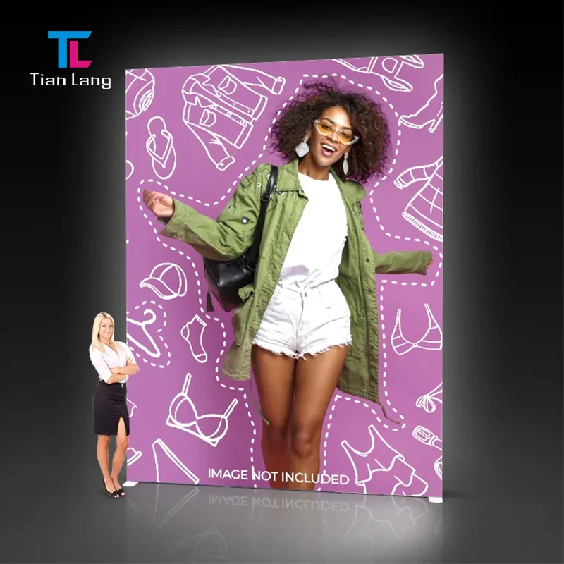 TianLang Výrobní Dílna Aluminiový Seg 3m*4m Světelná Schránka Bez rámu Textilní Tkaninová Světelná Schránka