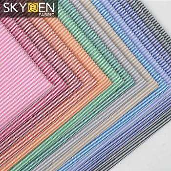 skygen shirt cloth garments fabrics yarn dye stripes fabric striped fabric 100% cotton clothing material