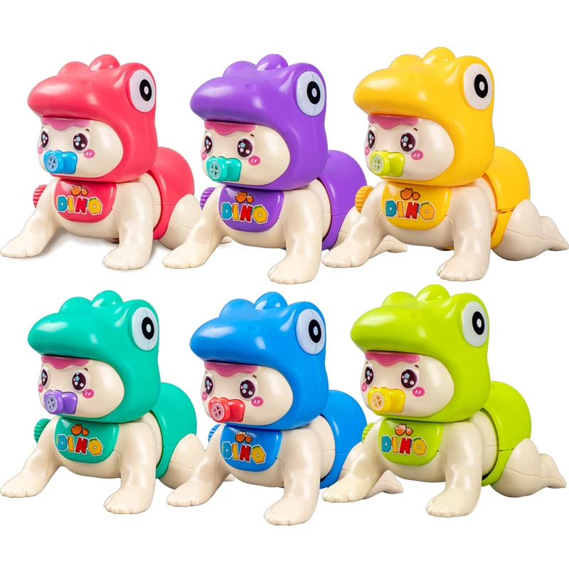 Cute Cartoon Design Classic Educational Learn to Climb Toys Baby Crawling Baby Doll Wind up Toys