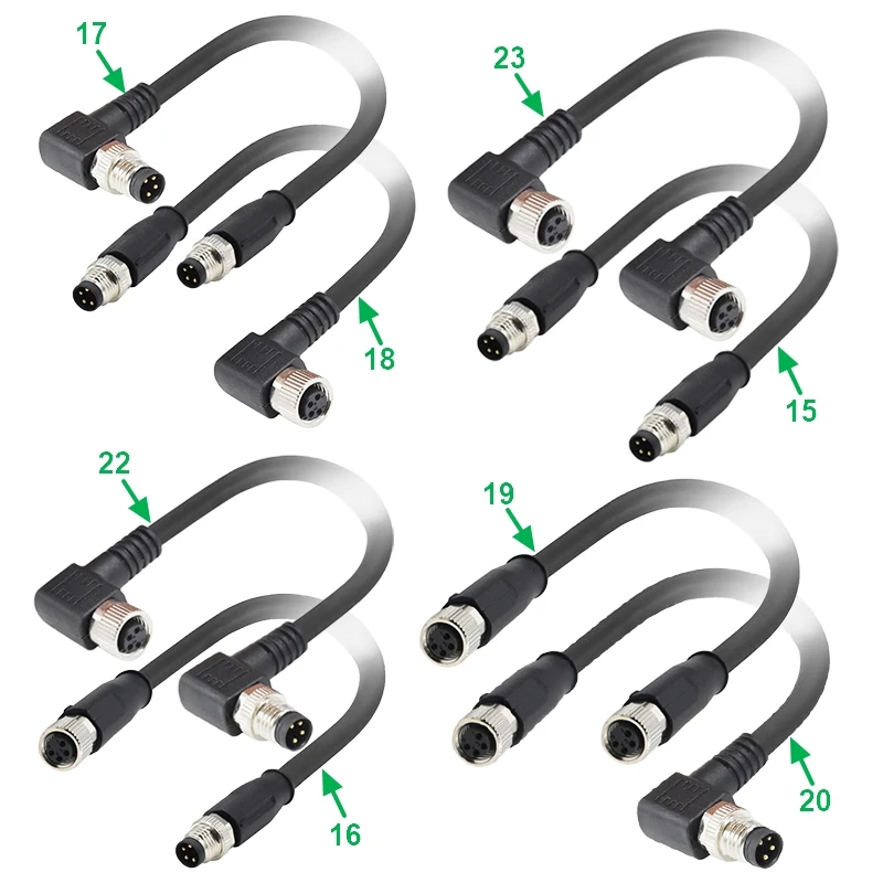 Hot Sale 4 Pin Female Socket Panel Mount IP67 Circular Connector Male Female Plug Waterproof M8 Connector