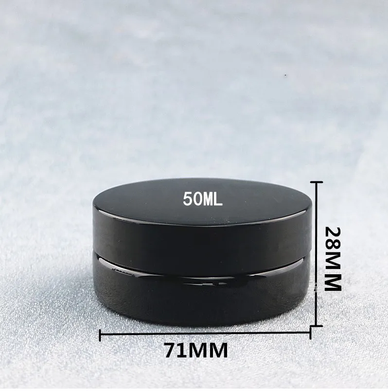 Wholesale Cosmetic Containers 50ml 60ml 100ml 120ml 150g 200ml 250ml 500ml Black Face Cream PET Plastic Jars