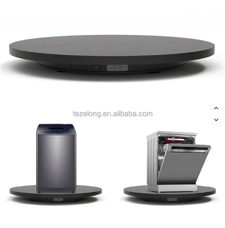Plateau Tournant Motorisé 360° - Support Velours 20cm - 8kg Charge - Pour Présentation Produits