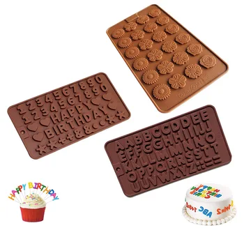 New Silicone Chocolate Mold 12 Shapes Chocolate baking Tools Non-stick Silicone Cake Candy Mold 3D mold DIY