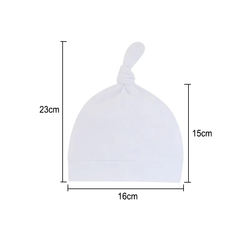 RubySub Personalized Newborn Bundle Infant Hat and Mitten Knit Sets Sublimation Baby Top Knot Hat