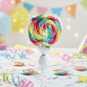 Rainbow Spinning Lollipop 50g Boxed 24 Count Hard Candy with Mixed Fruit Syrup Flavors Sweet Stick