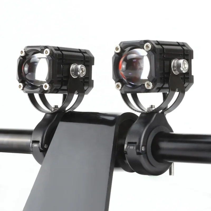 TIYPEOR Motorcycle Mini Spotlight Devil Eye Super Bright High Power Aluminum Auxiliary Headlight High/Lo Beam Off-road Fog Light