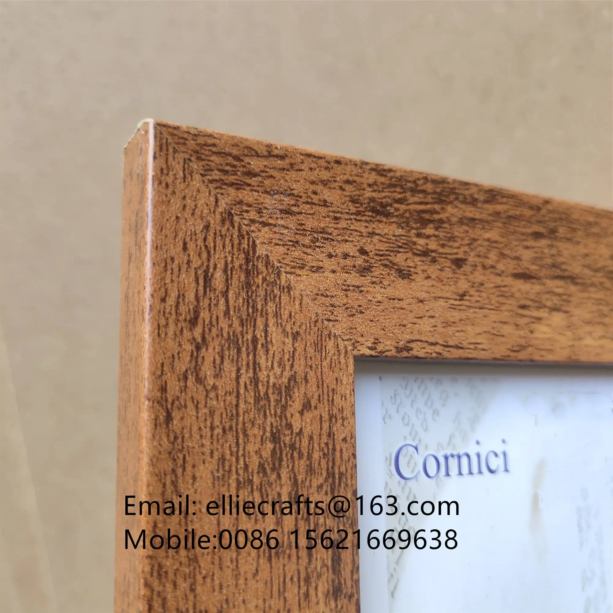 Wholesale Brown Wooden Photo Picture Frames Various Sizes 13x18 18x24 20x25 20x30 24x30 30x40 40x50 40x60 UV Printing