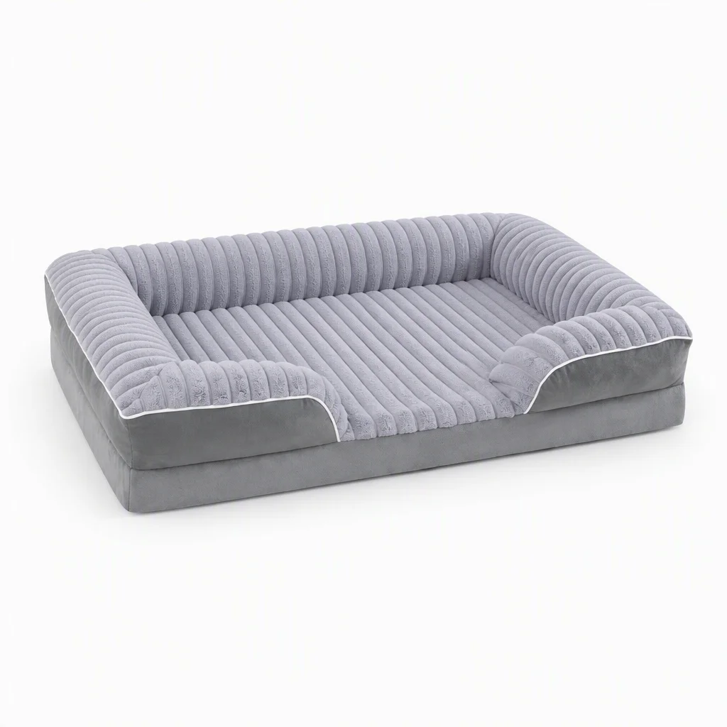 Cut Pile Corduroy Large Dog Sofa — Product details 1