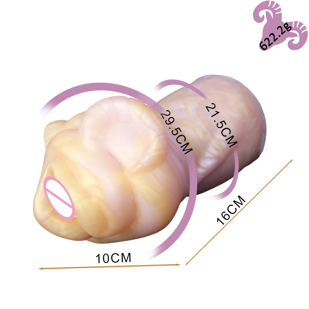 GEEBA Male Masturbator Cup Silicone Artificial Vaginal Realistic Tight Animal Mouth Cock Pocket Pussy ANAL SEX TOY for Men
